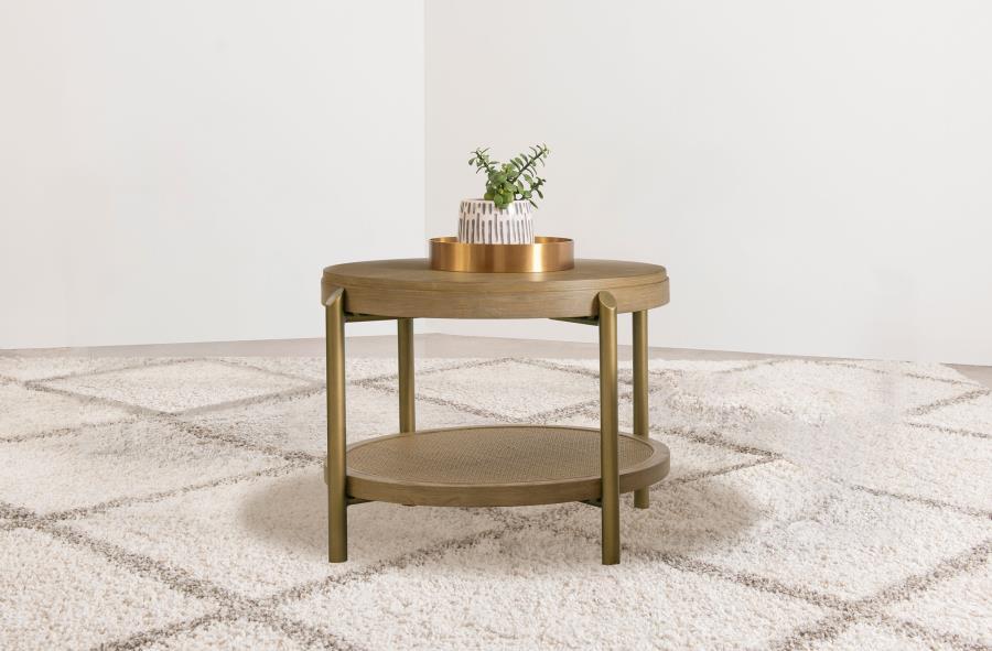 Arini - Round End Side Table With Storage Shelf End Tables by Coaster Fine Furniture - Walls Furniture & Mattress
