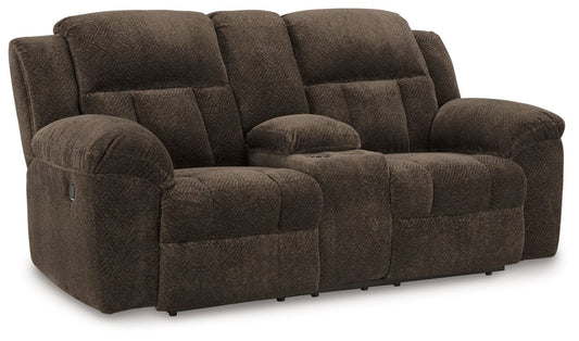 Frohn - Dbl Reclining Loveseat With Console Reclining Loveseats by Signature Design by Ashley® - Walls Furniture & Mattress
