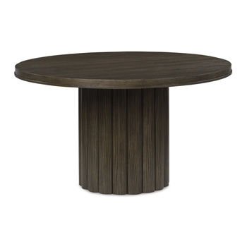 Radkin - Round Dining Room Table - Burnished Brown Dining Tables by Signature Design by Ashley® - Walls Furniture & Mattress