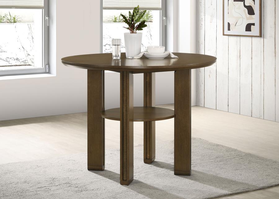 Ottowa - Round Counter Height Dining Table - Brown Counter Tables by Coaster Fine Furniture - Walls Furniture & Mattress