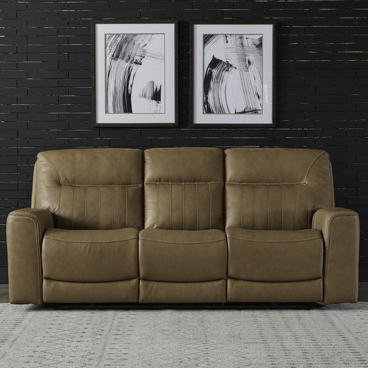 Bennett - Sofa P2 & ZG - Butternut - Butternut Leather Reclining Sofas by Liberty Furniture - Walls Furniture & Mattress