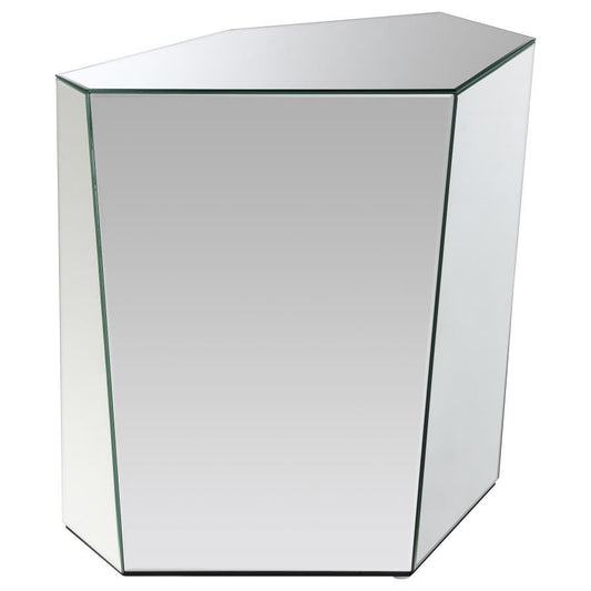 Capella - Mirrored Abstract Geometric End Table - Silver End Tables by Coaster Fine Furniture - Walls Furniture & Mattress