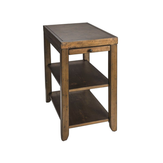 Mitchell - Chair Side Table - Dark Brown Chair Side Tables by Liberty Furniture - Walls Furniture & Mattress