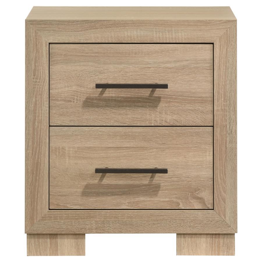 Arielle - 2 - Drawer Bedroom Nightstand With Casters - Light Oak Accent Nightstands by Coaster Fine Furniture - Walls Furniture & Mattress