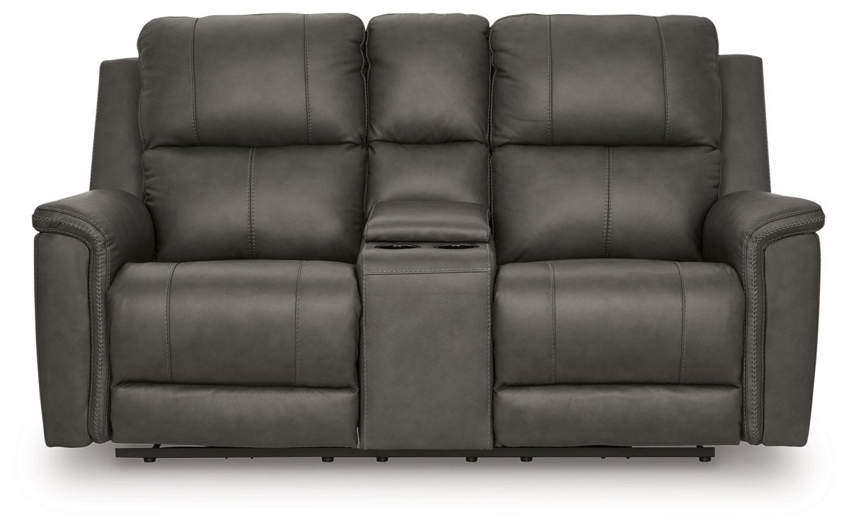 Bleckley - Power Reclining Loveseat With Console / Adjustable Headrest Reclining Loveseats by Signature Design by Ashley® - Walls Furniture & Mattress