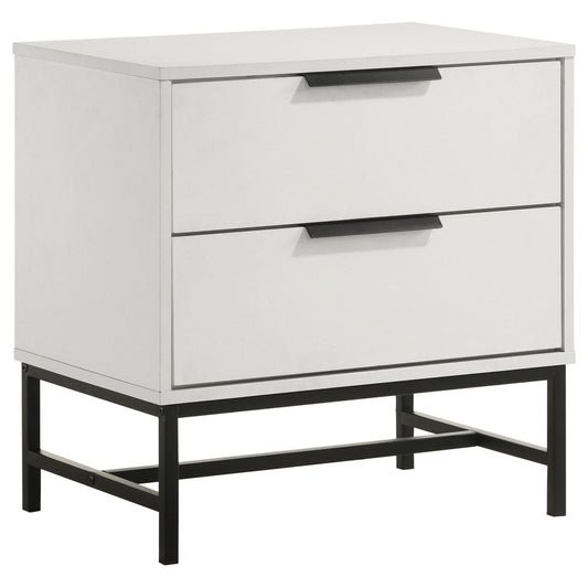 Sonora - 2 - Drawer Nightstand Bedside Table - White Accent Nightstands by Coaster Fine Furniture - Walls Furniture & Mattress