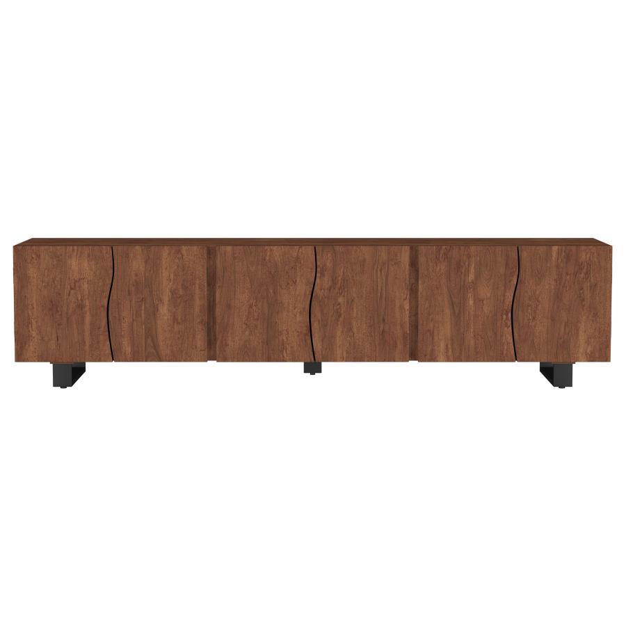 Trask - Wood TV Stand Media Console - Mango Brown TV Stands by Coaster Fine Furniture - Walls Furniture & Mattress