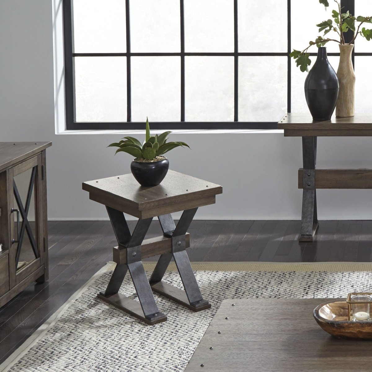 Sonoma Road - Chair Side Table - Light Brown Chair Side Tables by Liberty Furniture - Walls Furniture & Mattress