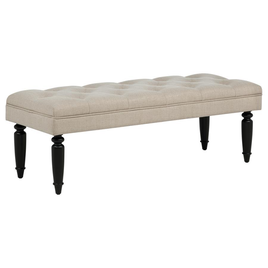 Marsha - 52" Upholstered Entryway Accent Bench - Latte Upholstered Benches by Coaster Fine Furniture - Walls Furniture & Mattress