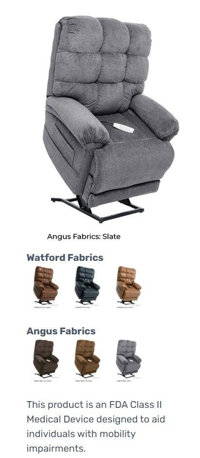 iNFI POCO Ultimate Slumber Angus Slate Lift Chair Lift Chairs by Mega Motion - Walls Furniture & Mattress