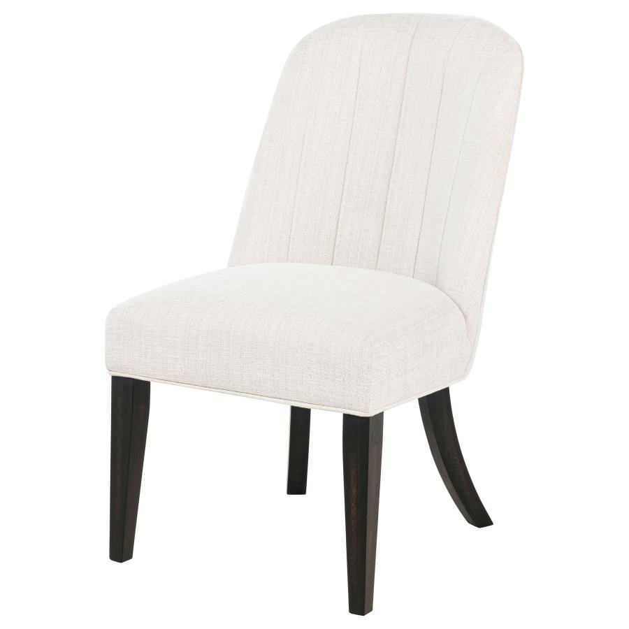 Leandro - Upholstered Dining Side Chair (Set of 2) - Cream Chair Sets by Coaster Fine Furniture - Walls Furniture & Mattress