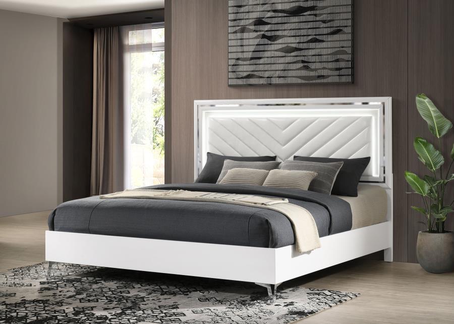 Cassia - LED Panel Bed Upholstered Beds by Coaster Fine Furniture - Walls Furniture & Mattress