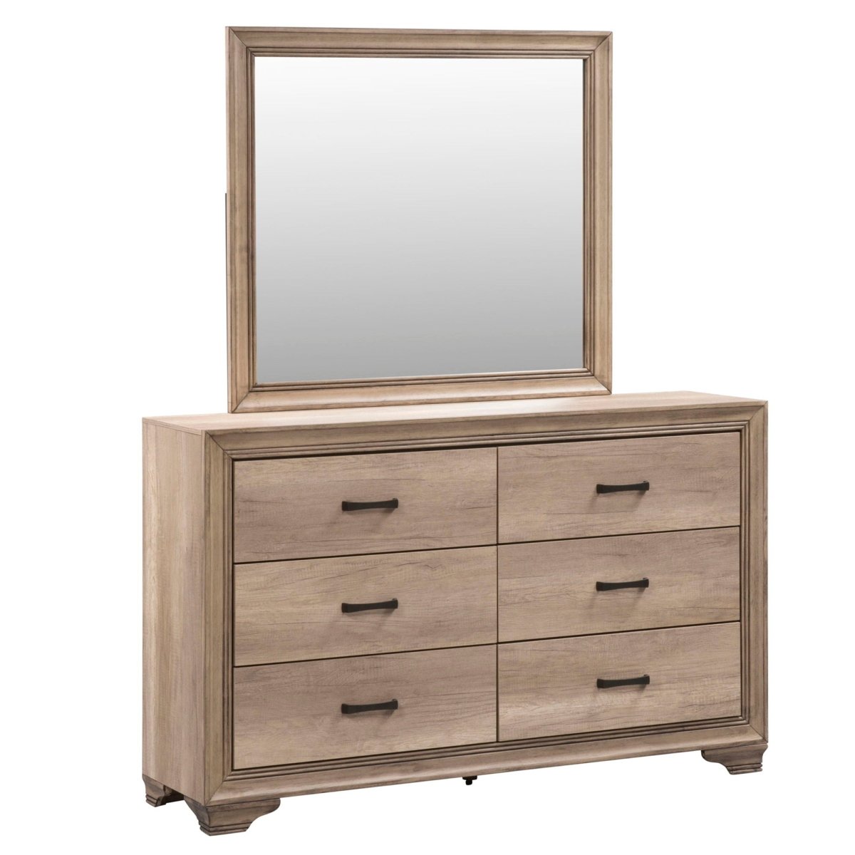 Sun Valley - Dresser & Mirror - Light Brown Dresser & Mirror by Liberty Furniture - Walls Furniture & Mattress