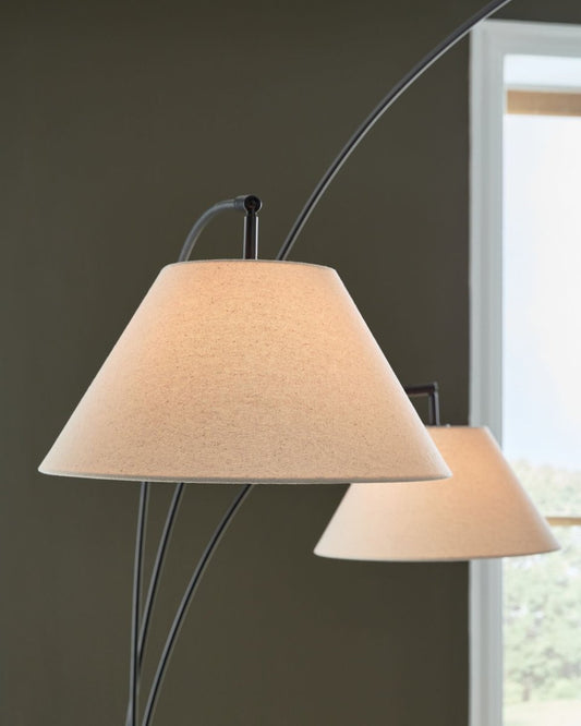Gibbswellner - Metal Arc Lamp - Black Floor Lamps by Signature Design by Ashley® - Walls Furniture & Mattress