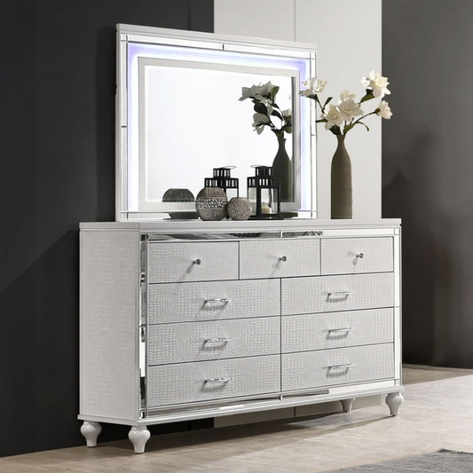 Valentino - 2 Piece Dresser & Mirror Dresser & Mirror by New Classic - Walls Furniture & Mattress