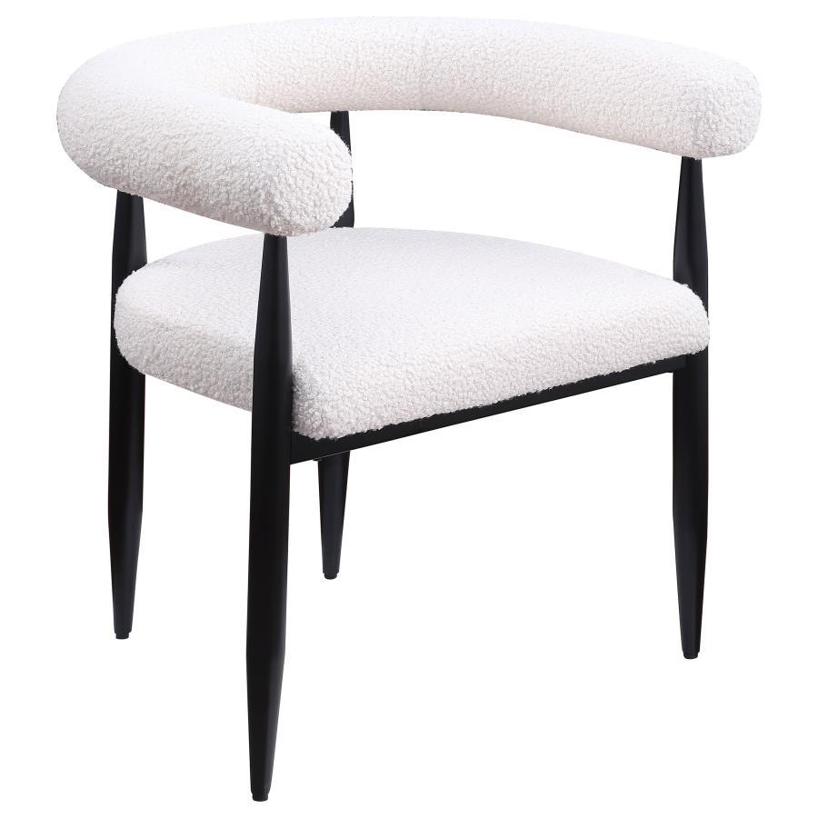 Dunmore - Boucle Upholstered Dining Arm Chair (Set of 2) Chair Sets by Coaster Fine Furniture - Walls Furniture & Mattress