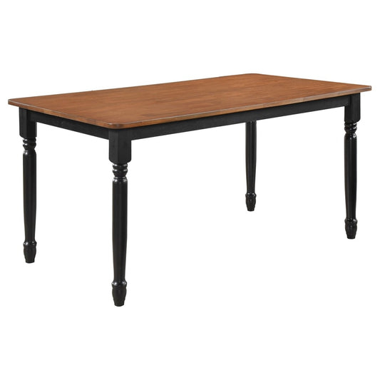 Hollyoak - Rectangular Wood Dining Table - Walnut Dining Tables by Coaster Fine Furniture - Walls Furniture & Mattress