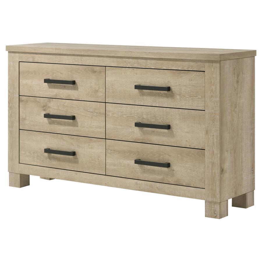 Oakglen - 6 - Drawer Bedroom Dresser Dressers by Coaster Fine Furniture - Walls Furniture & Mattress