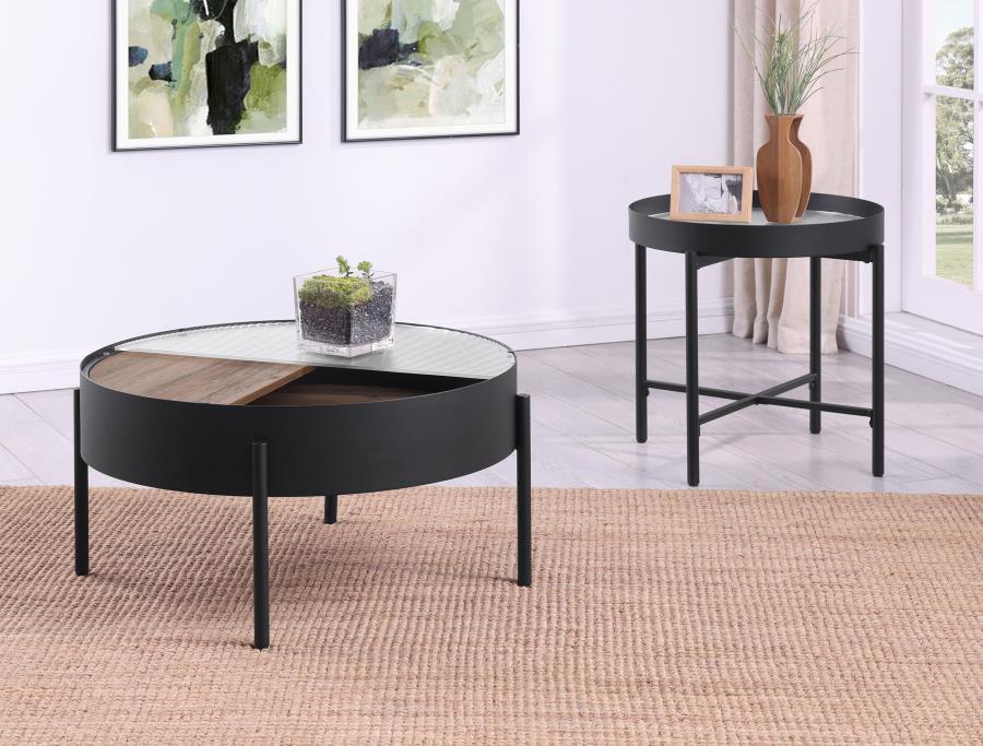 Ozella - Round Coffee Table Set Table Sets by Coaster Fine Furniture - Walls Furniture & Mattress