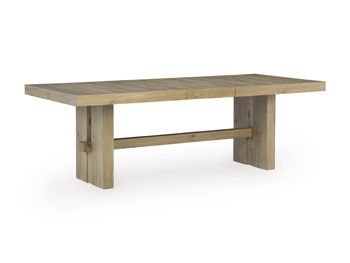 Lasinger - Rectangular Dining Room Extension Table - Light Brown Dining Tables with Extensions by Signature Design by Ashley® - Walls Furniture & Mattress