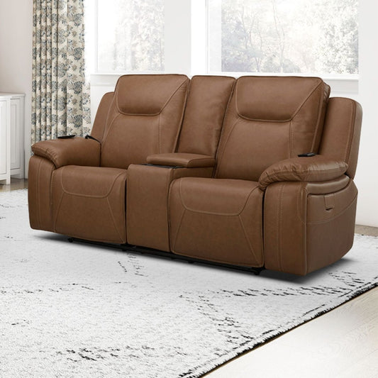 Callihan - Loveseat With Console P3 & ZW - Brown Reclining Loveseats by Liberty Furniture - Walls Furniture & Mattress