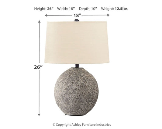Harif - Paper Table Lamp - Beige Table Lamps by Signature Design by Ashley® - Walls Furniture & Mattress