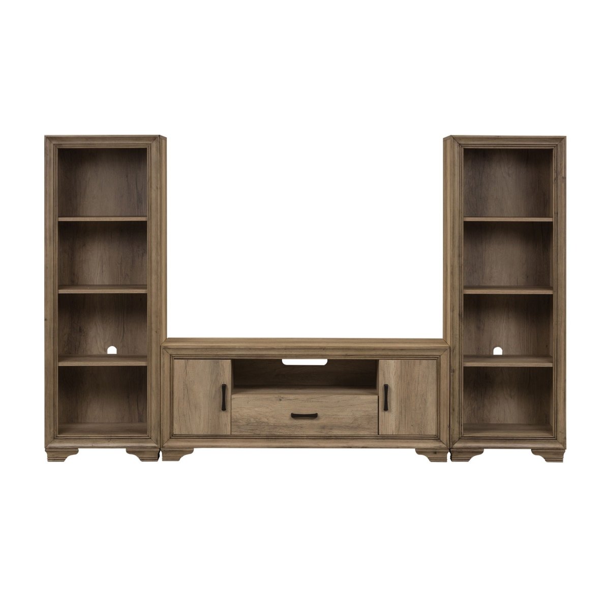 Sun Valley - Entertainment Center With Piers - Light Brown Entertainment Centers by Liberty Furniture - Walls Furniture & Mattress