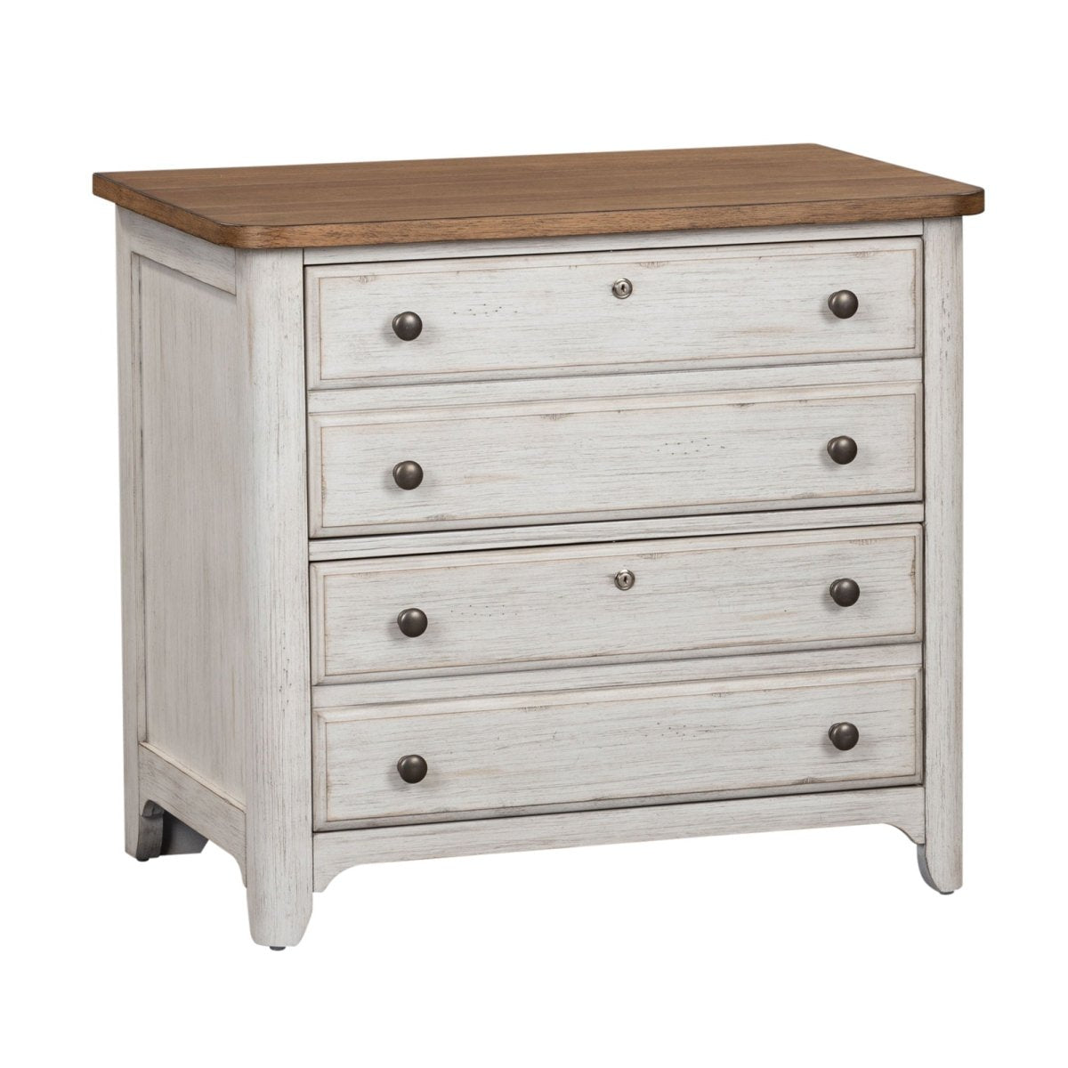 Farmhouse Reimagined - Lateral File - White Filing Cabinets by Liberty Furniture - Walls Furniture & Mattress