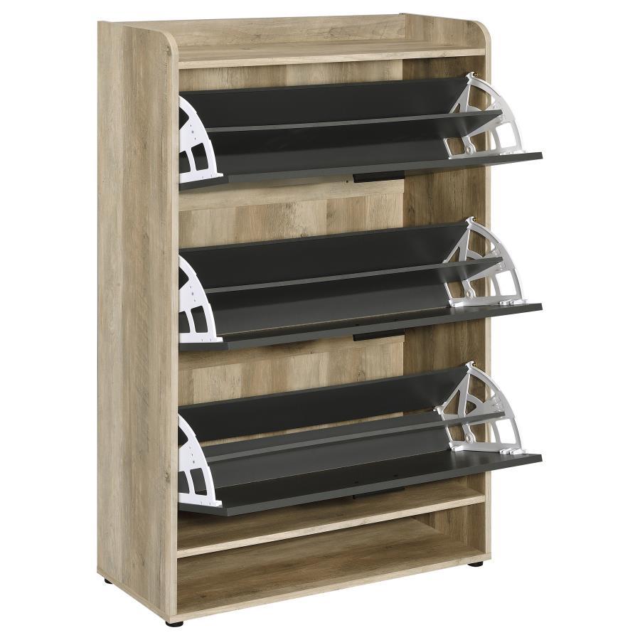 Denia - 3 - Tier Engineered Wood Shoe Cabinet Shoe Cabinets by CoasterEveryday - Walls Furniture & Mattress
