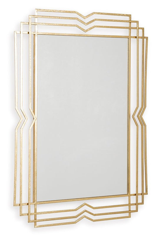 Claybrook - Accent Mirror - Gold Finish Accent Mirrors by Signature Design by Ashley® - Walls Furniture & Mattress
