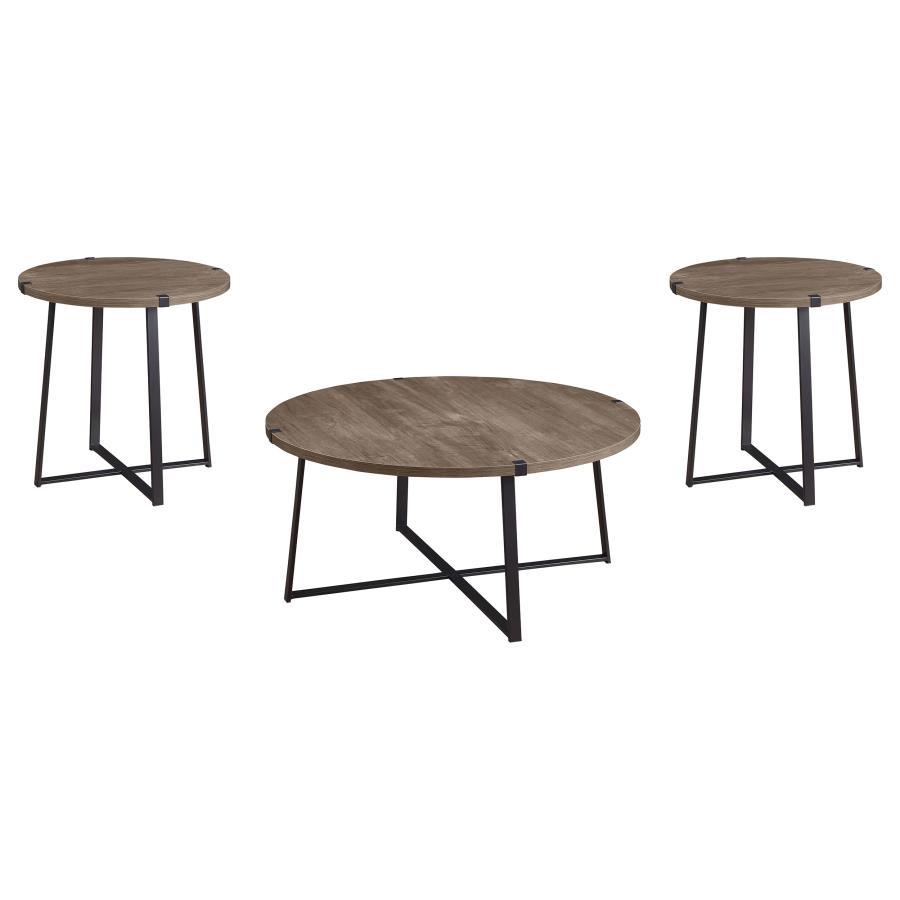 Marcus - Round Coffee Table Set Table Sets by Coaster Fine Furniture - Walls Furniture & Mattress