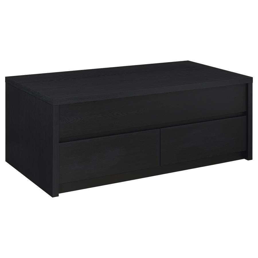 Knapp - Lift Top Cocktail Coffee Table With Dual Drawers - Black Coffee Tables by Coaster Fine Furniture - Walls Furniture & Mattress