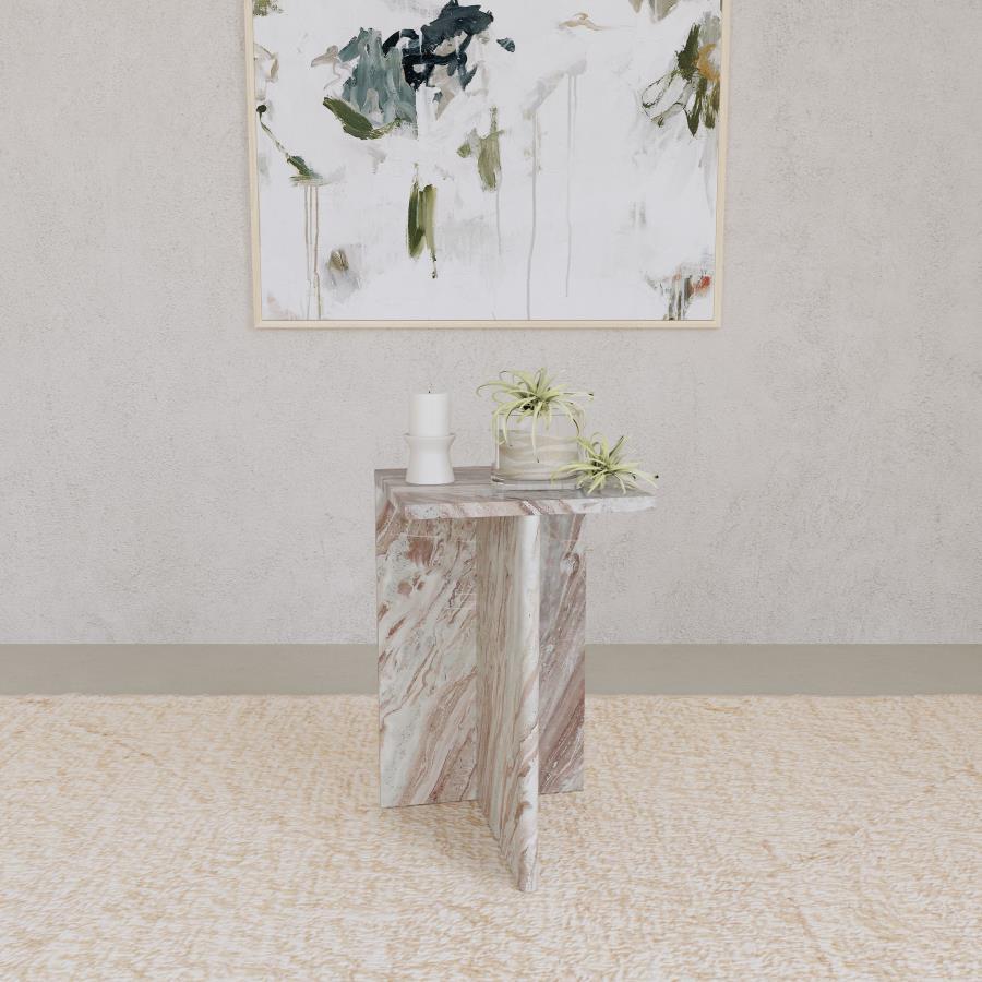 Bowdoin - Genuine Marble Accent Side Table - Gray Side Tables by Coaster Fine Furniture - Walls Furniture & Mattress