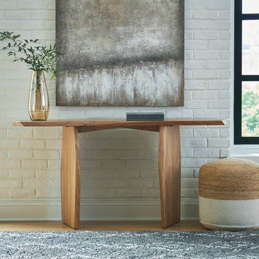 Holward - Console Sofa Table - Natural Console Tables by Signature Design by Ashley® - Walls Furniture & Mattress
