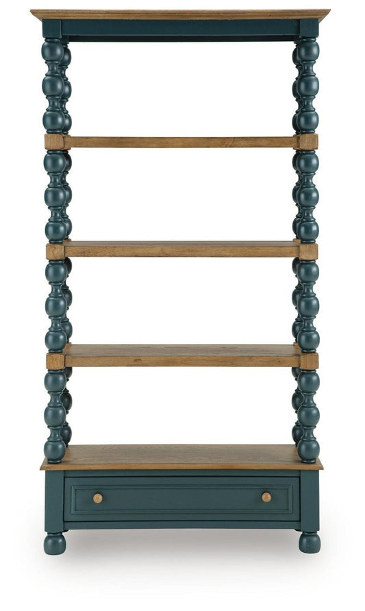 Finnworth - Bookcase - Blue / Brown Standard Bookcases by Signature Design by Ashley® - Walls Furniture & Mattress