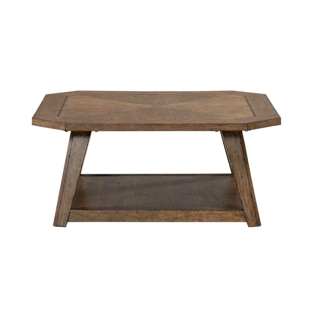 Carolina Park - Octagonal Cocktail Table - Brown Cocktail Tables by Liberty Furniture - Walls Furniture & Mattress