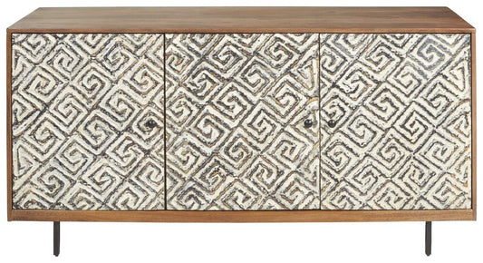Kerrings - Accent Cabinet - Brown / Black / White Accent Cabinets by Signature Design by Ashley® - Walls Furniture & Mattress