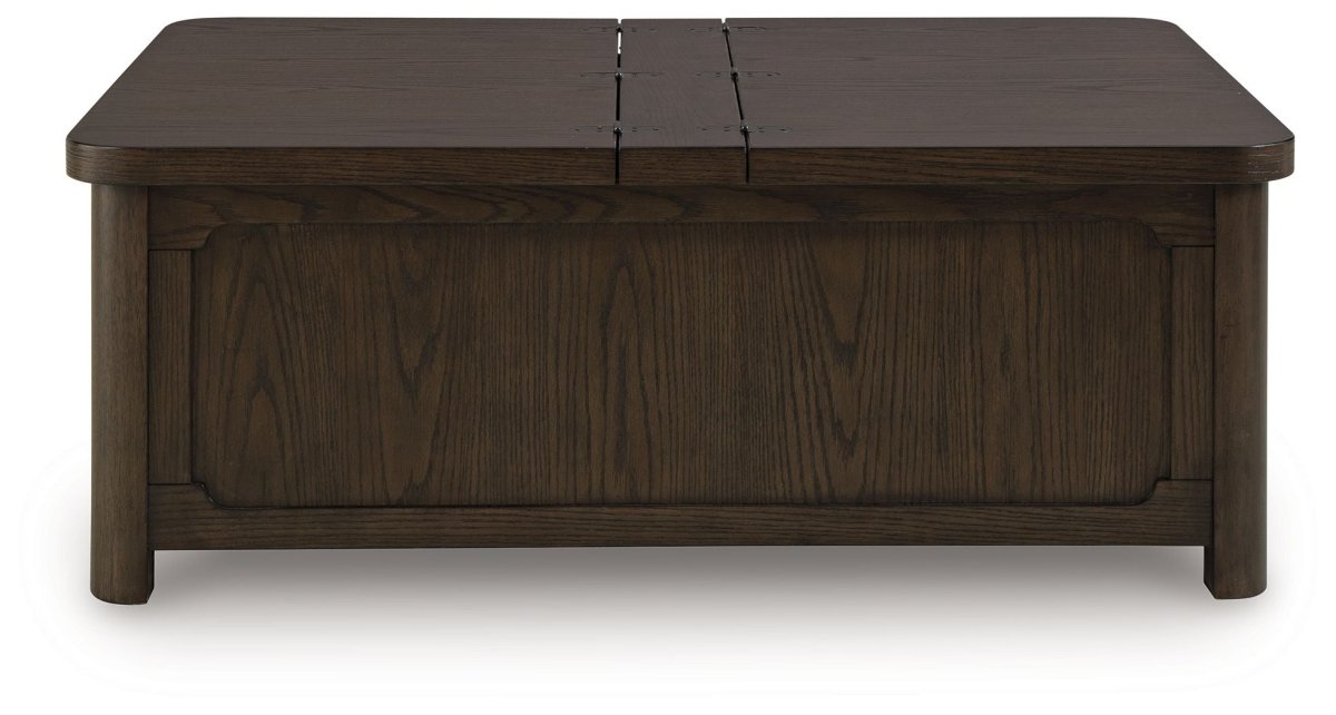 Breckington - Dark Brown - Cocktail Table With Storage Cocktail Tables by Signature Design by Ashley® - Walls Furniture & Mattress
