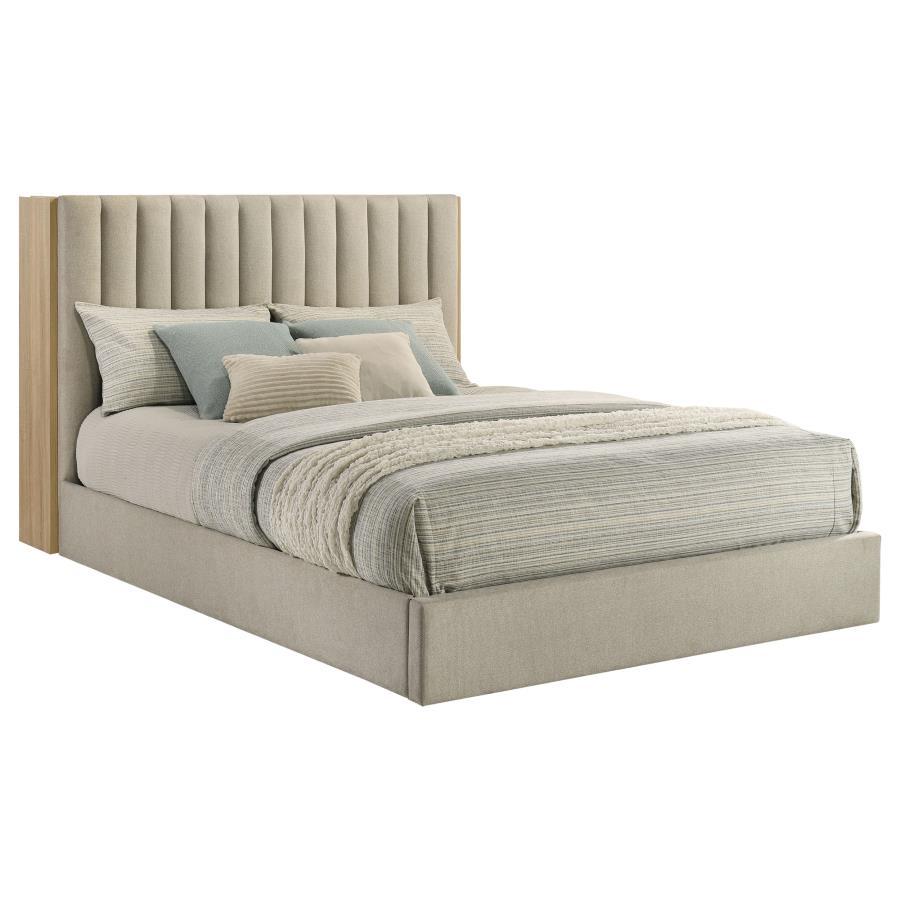 Arielle - Bookcase Panel Storage Bed Upholstered Beds by Coaster Fine Furniture - Walls Furniture & Mattress