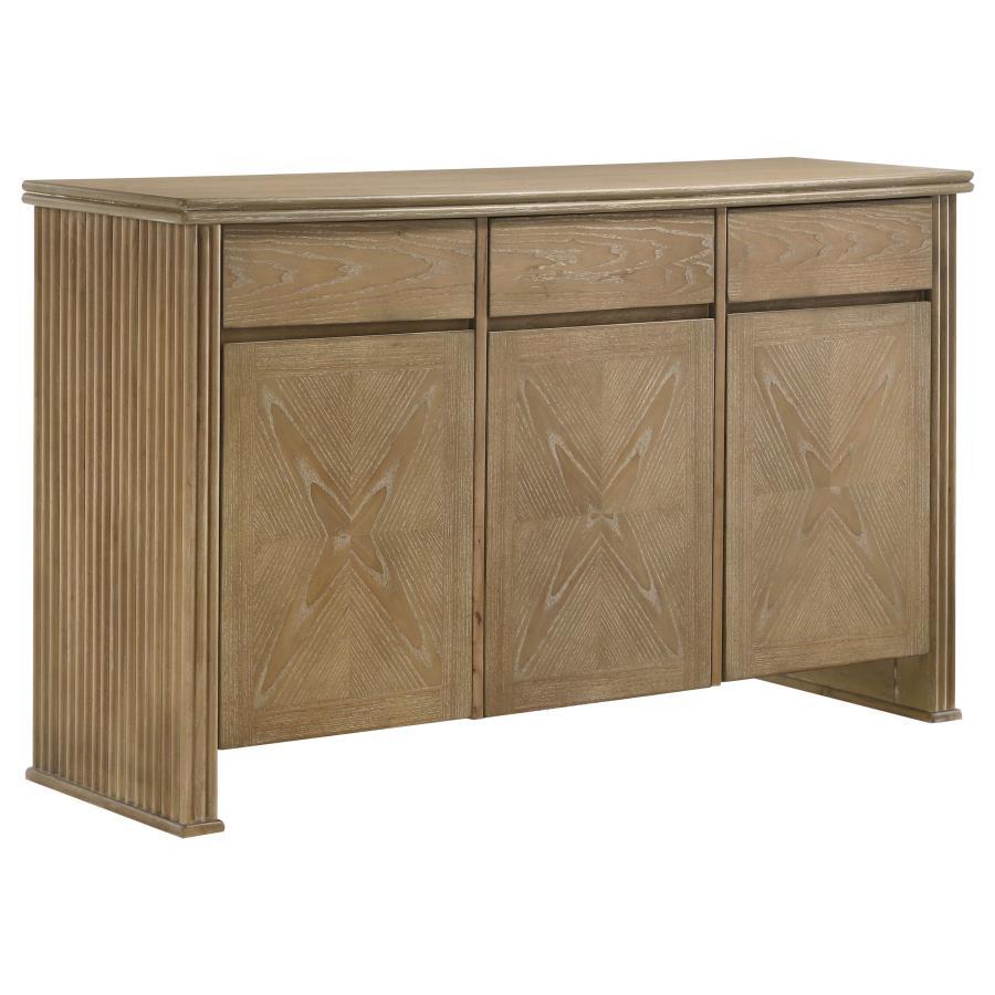 Adina - 2 - Door Sideboard Server - Distressed Light Brown Servers by Coaster Fine Furniture - Walls Furniture & Mattress