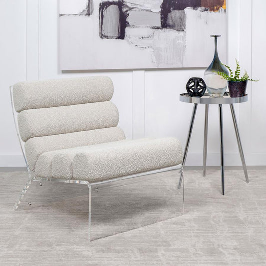 Serreta - Boucle Upholstered Armless Acrylic Chair Armless Chairs by Coaster Fine Furniture - Walls Furniture & Mattress