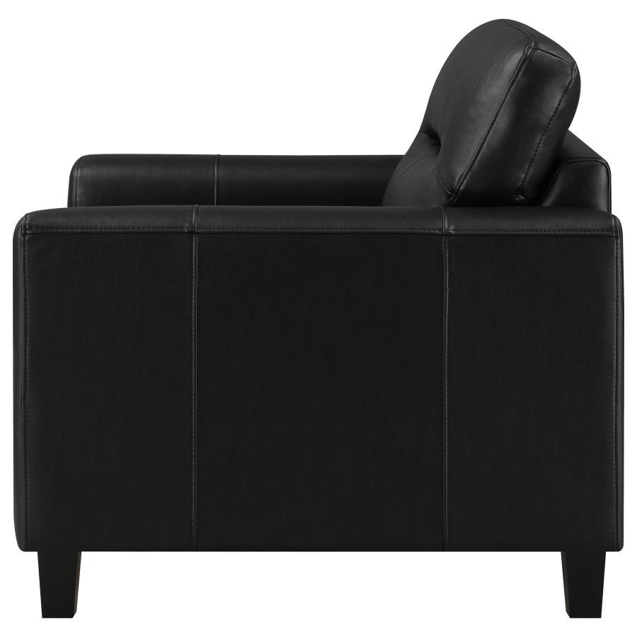 Scotland - Faux Leather Upholstered Track Arm Chair Arm Chairs by Coaster Fine Furniture - Walls Furniture & Mattress