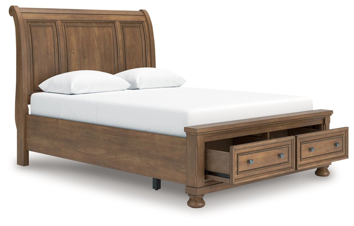 Feddinger - Storage Sleigh Bed Storage Beds by Signature Design by Ashley® - Walls Furniture & Mattress