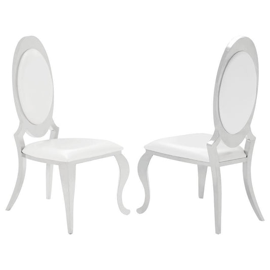 Anchorage - Upholstered Dining Chair (Set of 2) - Cream Chair Sets by CoasterElevations - Walls Furniture & Mattress