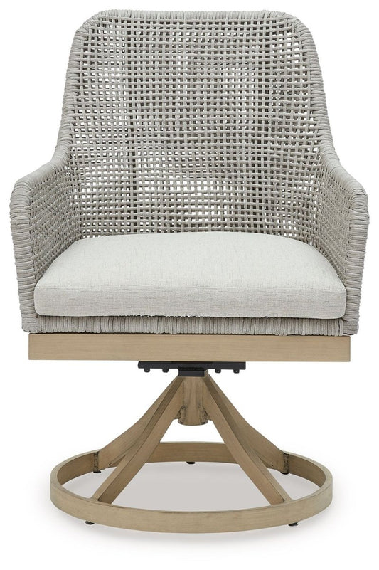 Seton Creek - Swivel Chair With Cushion (Set of 2) - Gray Chair Sets by Signature Design by Ashley® - Walls Furniture & Mattress