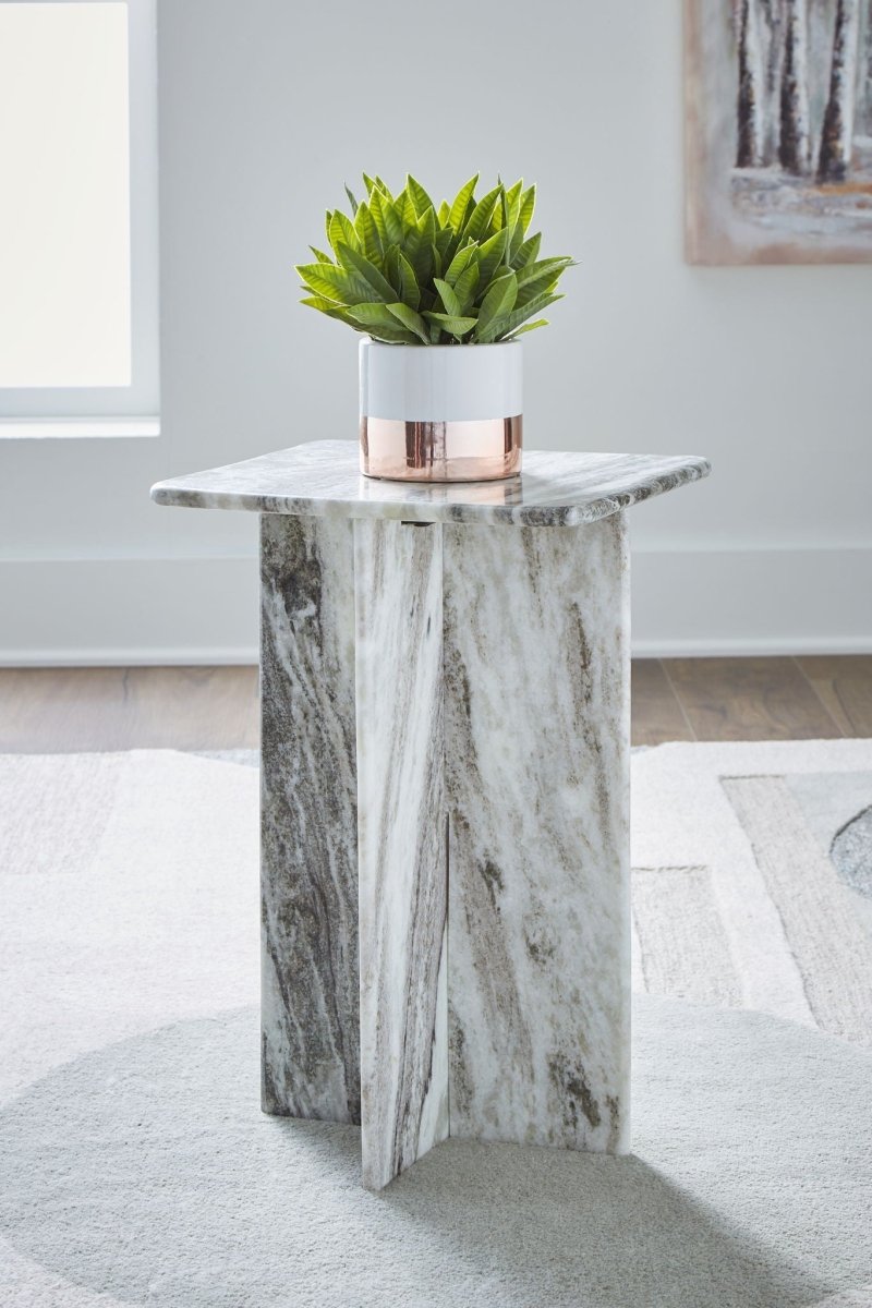 Keithwell - Square Accent Table - Gray Accent Tables by Signature Design by Ashley® - Walls Furniture & Mattress