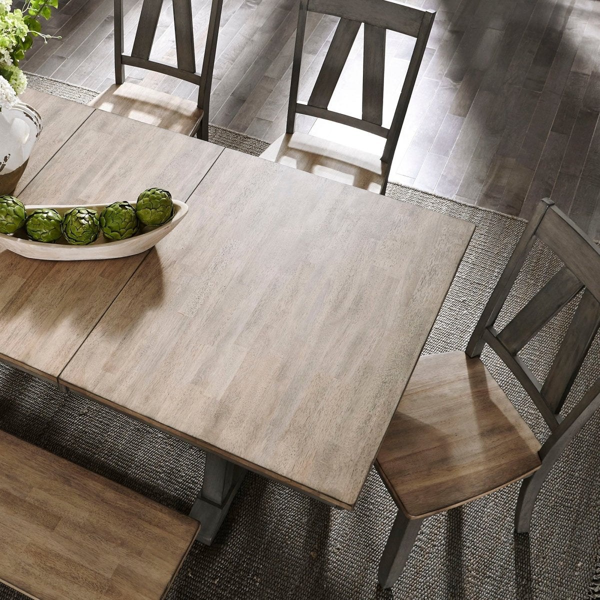 Lindsey Farm - Trestle Table Set 5 Piece Dining Room Sets by Liberty Furniture - Walls Furniture & Mattress