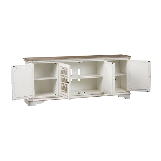 Magnolia Manor - 4 Doors TV Console - White TV Stands by Liberty Furniture - Walls Furniture & Mattress