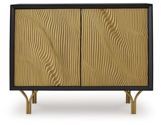 Tayner - Accent Cabinet - Black / Gold Finish Accent Cabinets by Signature Design by Ashley® - Walls Furniture & Mattress