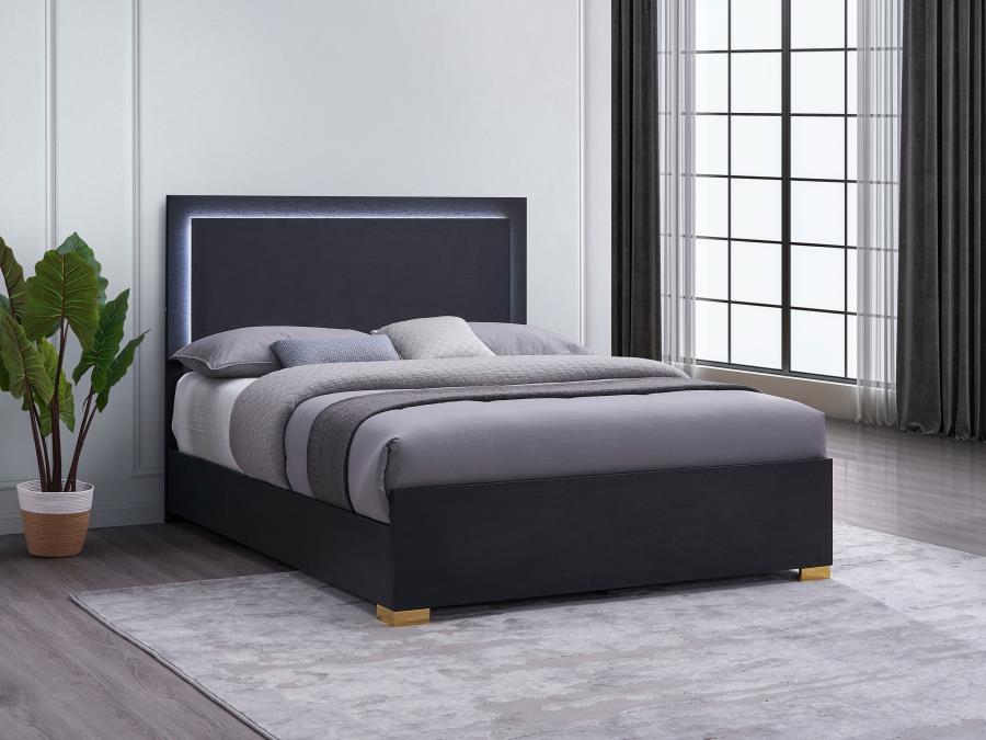 Marceline - Wood LED Panel Bed Panel Beds by Coaster Fine Furniture - Walls Furniture & Mattress